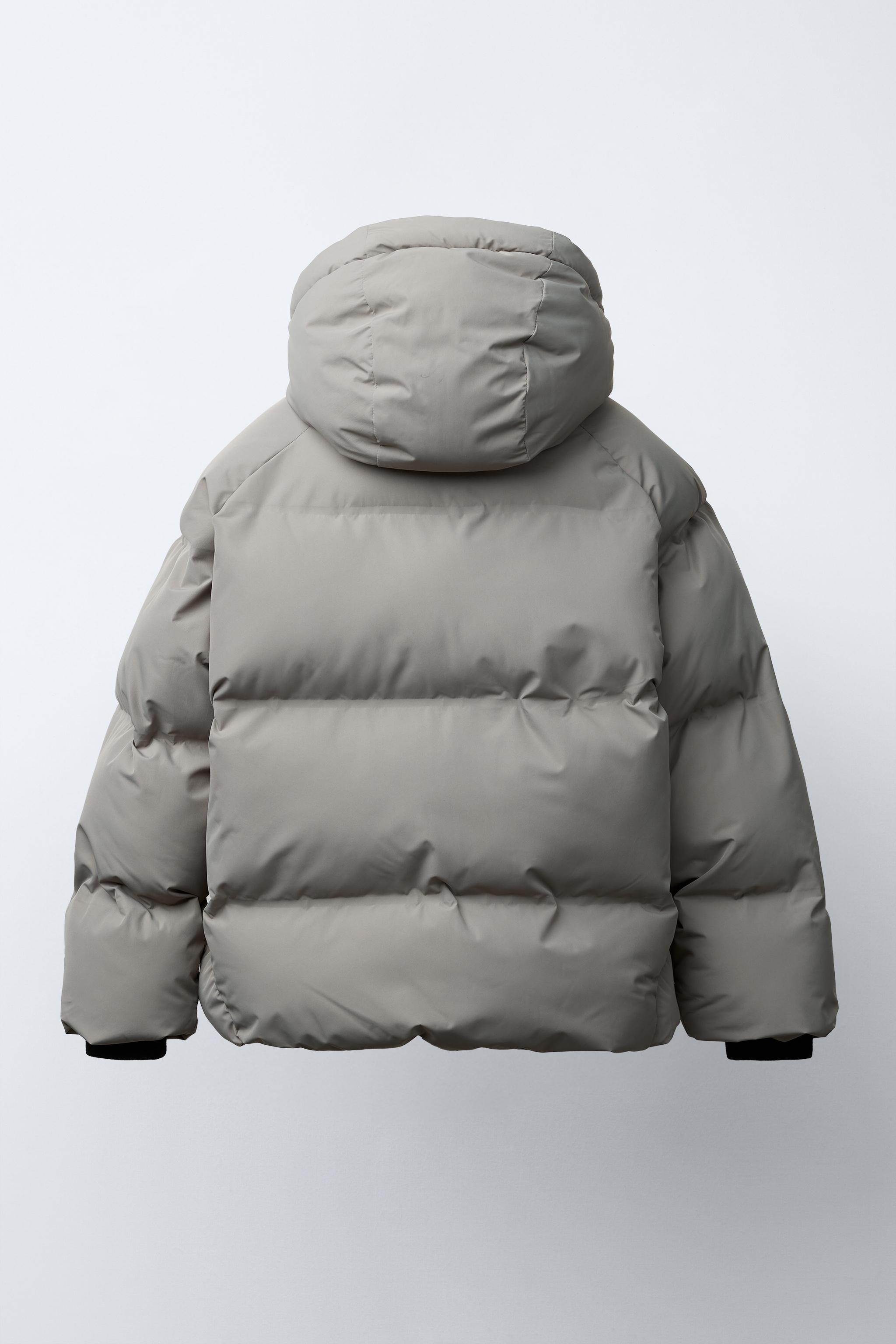 WATER REPELLENT PUFFER COAT WITH ZIPPERS